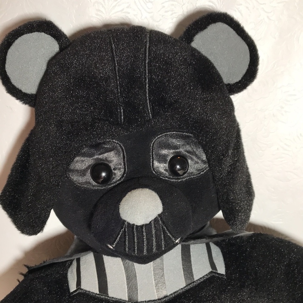 BAB Star Wars Darth Vader Build a Bear Brand Black Teddy Bear Plush Toy
